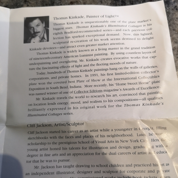 Vintage Bradford Exchange Thomas Kinkade Illuminated Cottages The Flagstone Path - Picture 5 of 11